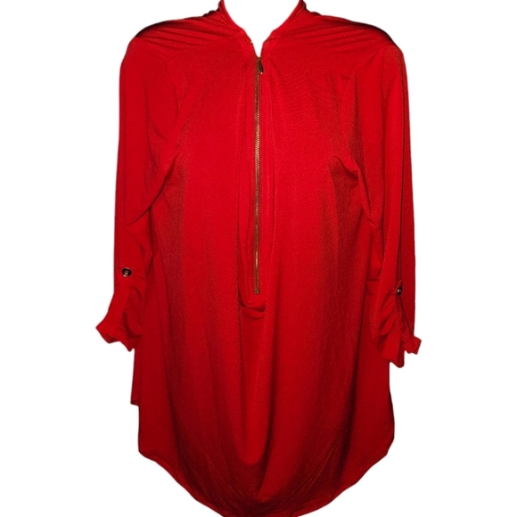 NWT Zenana 3/4 Pull Zipper Top - Picture 3 of 8